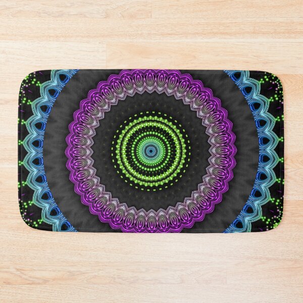 Item preview, neon purple and green Mandala artwork designed and sold by haroulita.