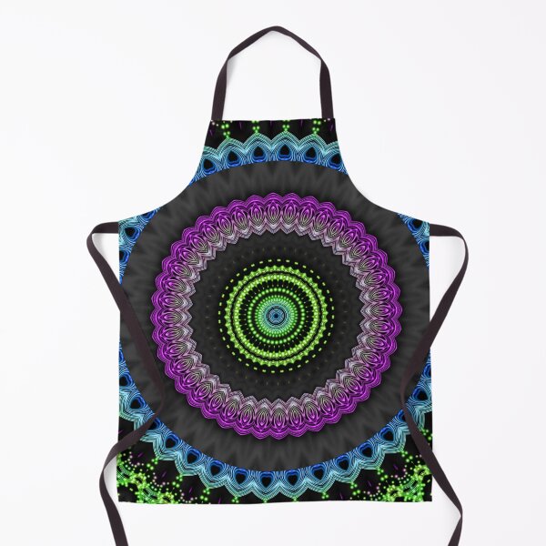 Item preview, neon purple and green Mandala artwork designed and sold by haroulita.