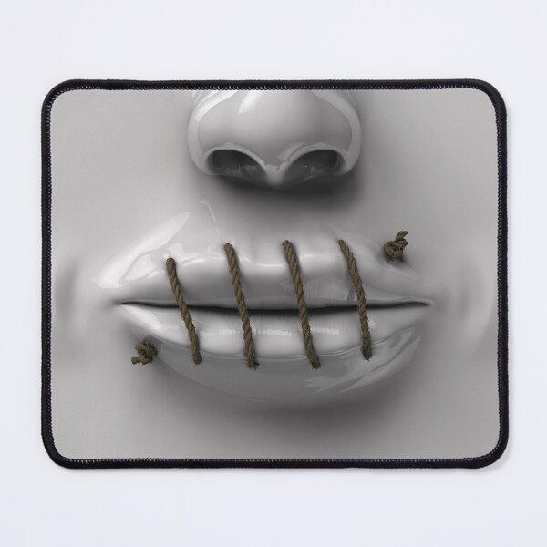 Item preview, My Lips Are Sealed - Lips Sewn Closed designed and sold by cgroenewald.