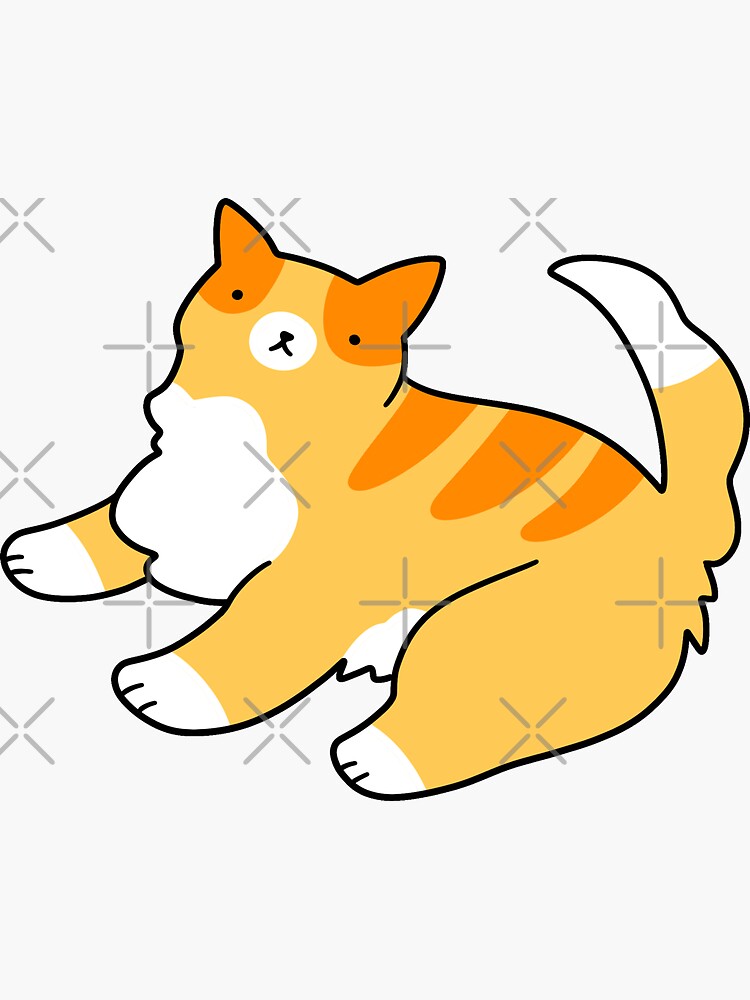 "Fluffy Paws Tabby" Sticker by SaradaBoru | Redbubble