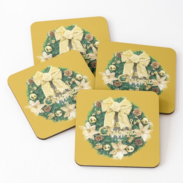 Item preview, Golden Christmas Wreath designed and sold by joelle1724.