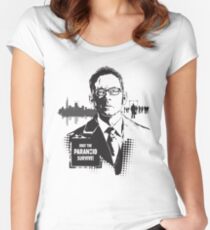 Only The Paranoid Survive! Women's Fitted Scoop T-Shirt