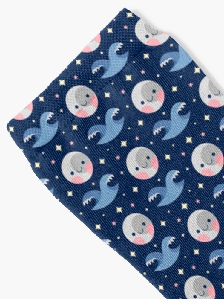 Thumbnail 2 of 5, Socks, Cute night sky designed and sold by petitspixels.
