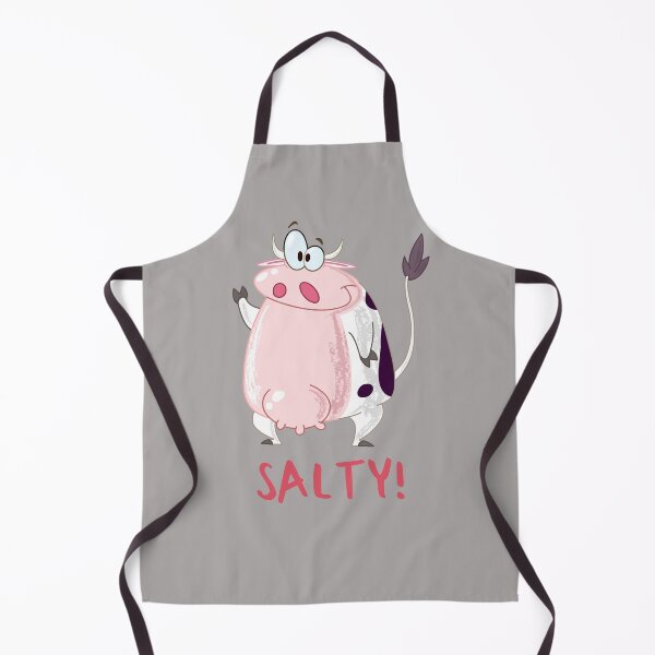 Item preview, Salty Cow. Cartoon image and dark pink text. designed and sold by JellyBeenzz.