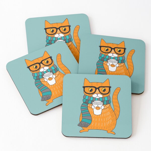 Item preview, Pumpkin Coffee Autumn Cat designed and sold by KilkennyCat Art.