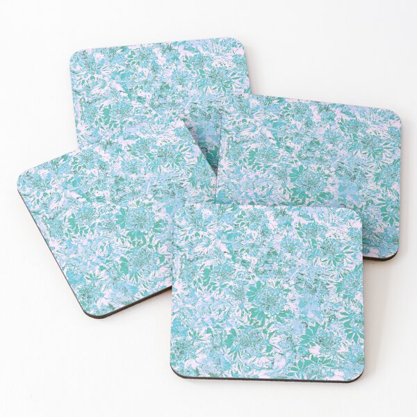 Item preview, Greenish Blue Floral Verbena Motives designed and sold by IraNiva.