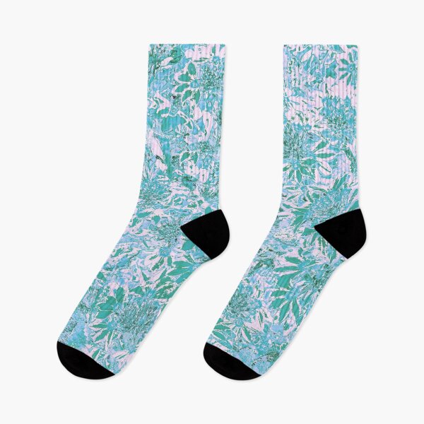Item preview, Greenish Blue Floral Verbena Motives designed and sold by IraNiva.