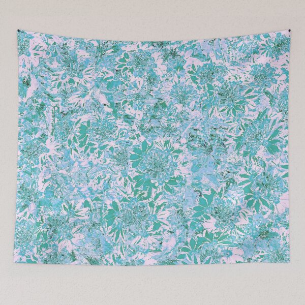 Item preview, Greenish Blue Floral Verbena Motives designed and sold by IraNiva.