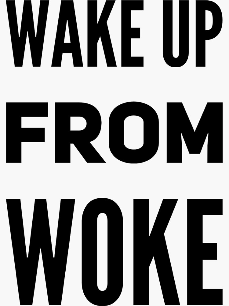 Wake Up From Woke Sticker For Sale By Rajiphryk Redbubble