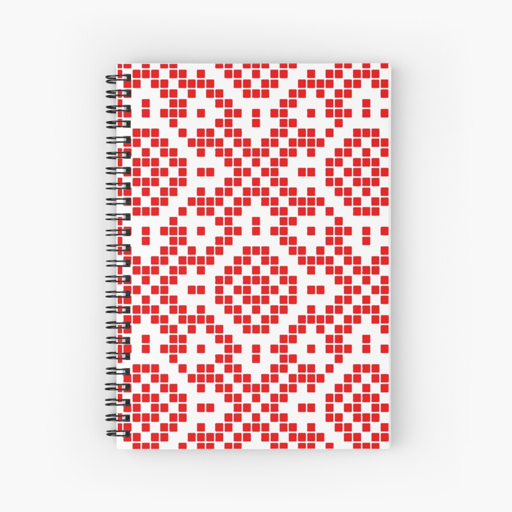 Grid Paper White and Black Geometric Pattern Vector Art Spiral Notebook  for Sale by taiche