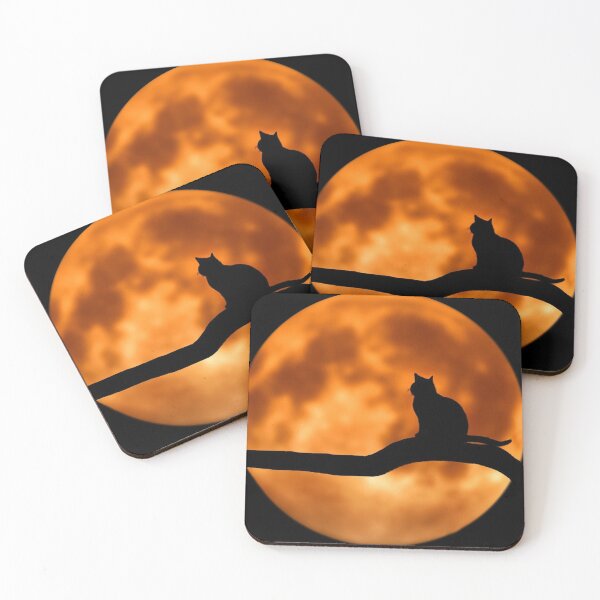 Item preview, Halloween Moon Black Cat designed and sold by Ukiyo Sumi.