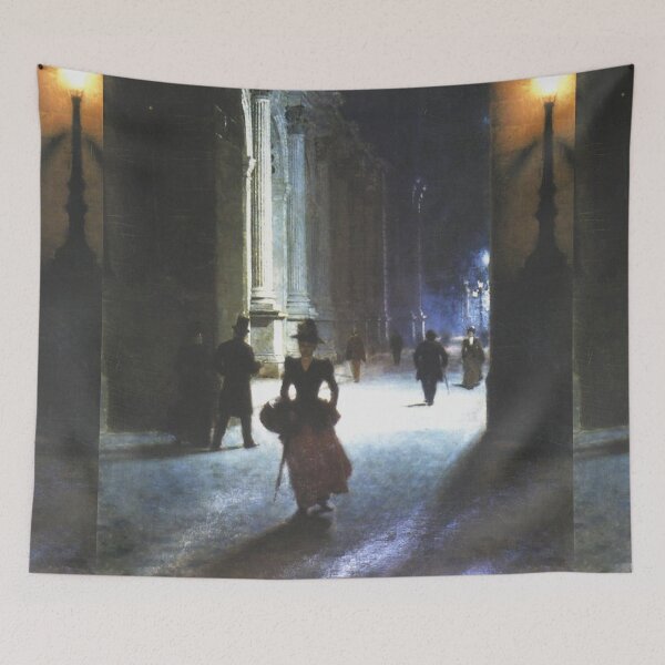 Item preview, Louvre at night 1892 - Aleksander Gierymski  designed and sold by Vintage Designs +.