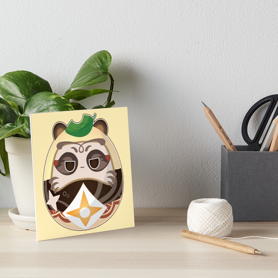 "Sayu Mujina Flurry - Muji-Muji Daruma Genshin Impact Mascot" Art Board