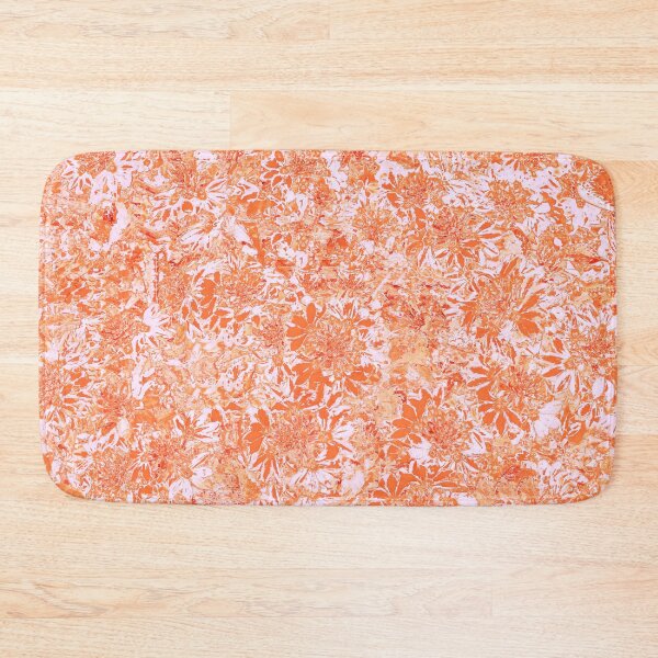 Item preview, Orange terracotta floral verbena motives designed and sold by IraNiva.