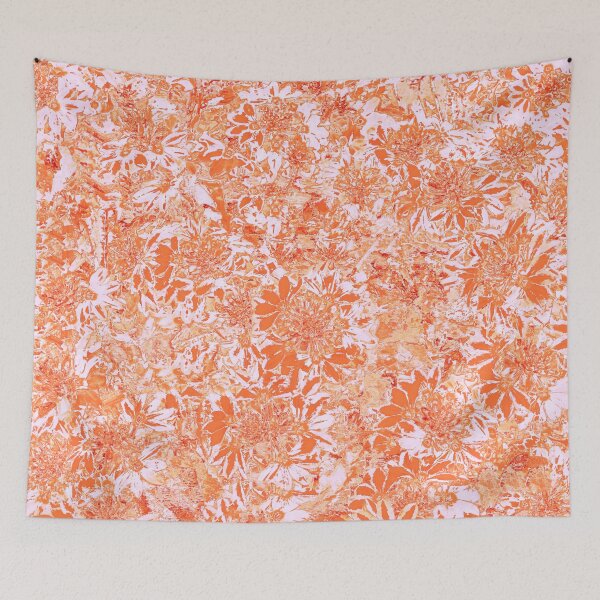 Item preview, Orange terracotta floral verbena motives designed and sold by IraNiva.