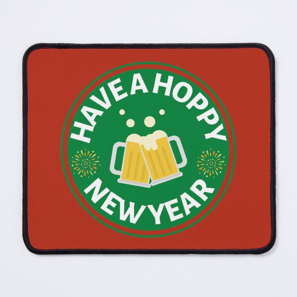 Item preview, Have a Hoppy New Year (Green) - Funny New Year Beer Puns - Gift for Beer Lovers who like alcohol jokes designed and sold by CaitU.