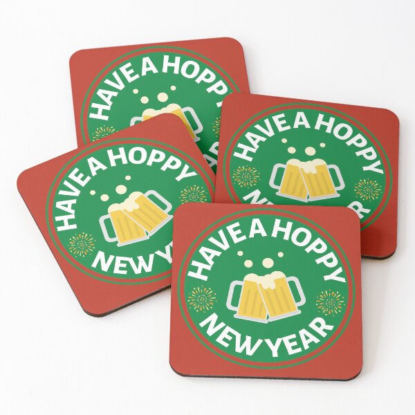 Item preview, Have a Hoppy New Year (Green) - Funny New Year Beer Puns - Gift for Beer Lovers who like alcohol jokes designed and sold by CaitU.