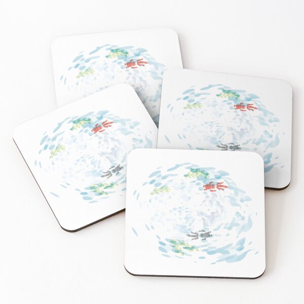 Item preview, Goldfish and water plants swimming in the water designed and sold by hichako.