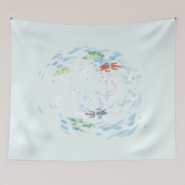 Item preview, Goldfish and water plants swimming in the water designed and sold by hichako.