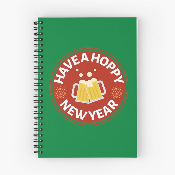 Item preview, Have a Hoppy New Year (Red) - Funny New Year Beer Puns - Gift for Beer Lovers who like alcohol jokes designed and sold by CaitU.