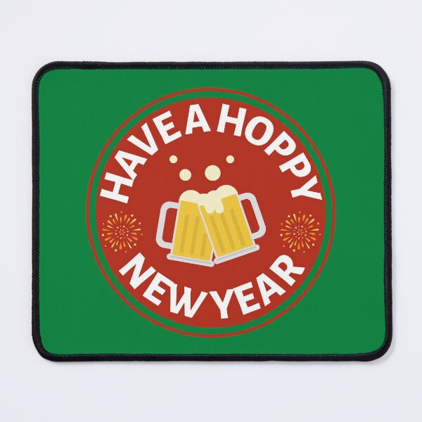 Item preview, Have a Hoppy New Year (Red) - Funny New Year Beer Puns - Gift for Beer Lovers who like alcohol jokes designed and sold by CaitU.