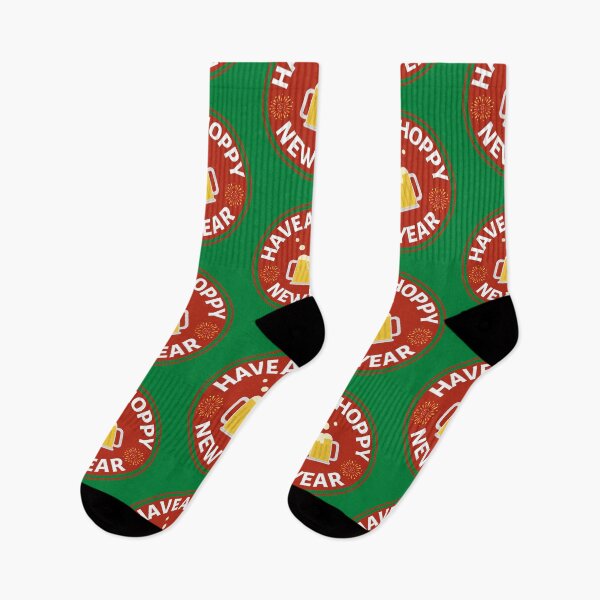 Item preview, Have a Hoppy New Year (Red) - Funny New Year Beer Puns - Gift for Beer Lovers who like alcohol jokes designed and sold by CaitU.