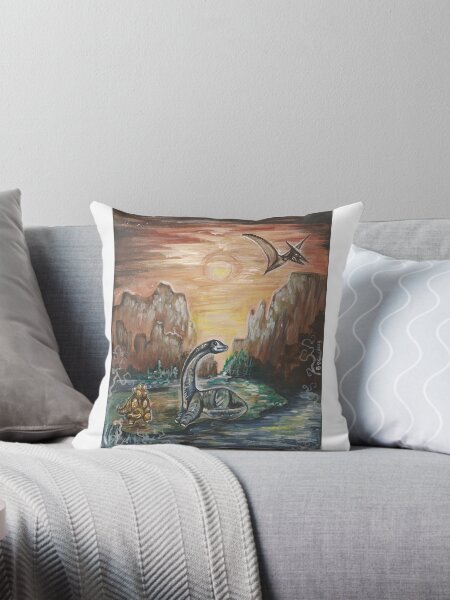 Prehistoric Throw Pillow