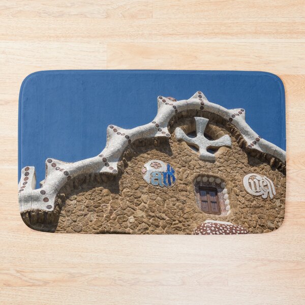 Artikelvorschau, Skurriler Antoni Gaudi - Eingangsschild an der Porters Lodge im Park Güell Barcelona entworfen und verkauft von Georgia Mizuleva.