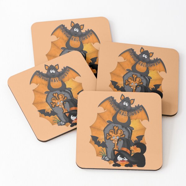 Item preview, Halloween Cat and a creepy Bat designed and sold by LoneAngel.