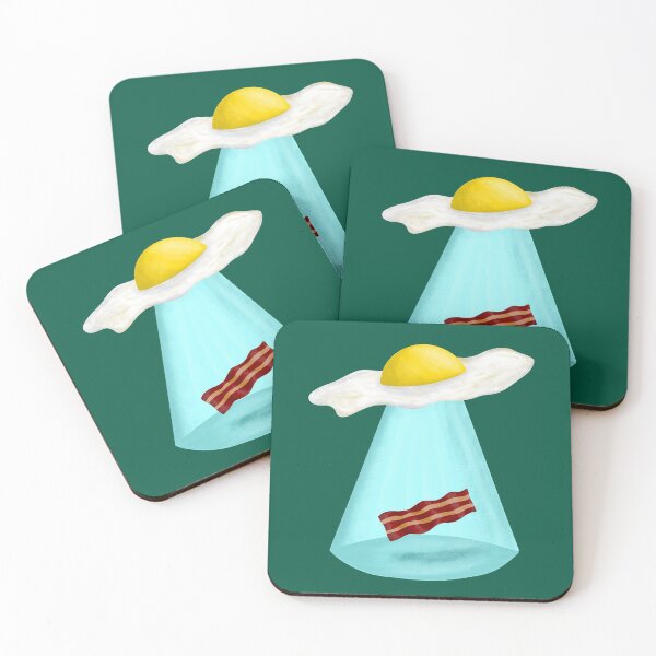 Item preview, Ufo Egg Abducting Bacon designed and sold by Lizzamour.