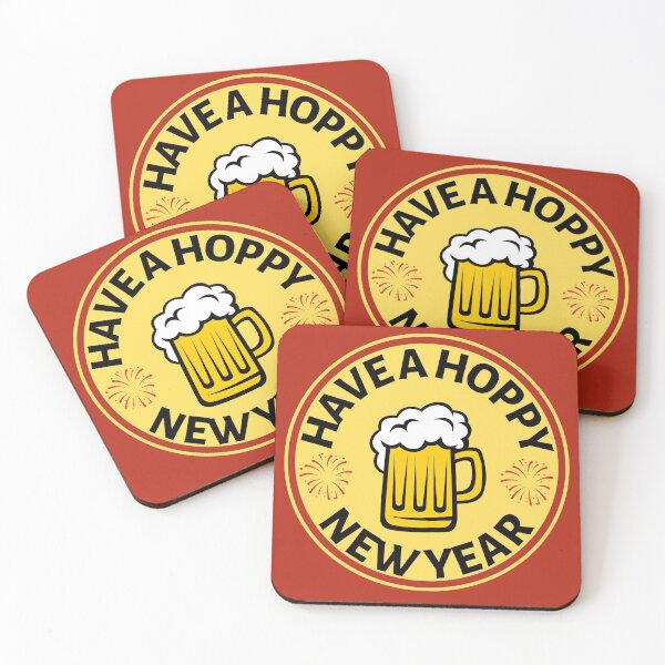 Item preview, Have a Hoppy New Year (Yellow) - Funny New Year Beer Puns - Gift for Beer Lovers who like alcohol jokes designed and sold by CaitU.
