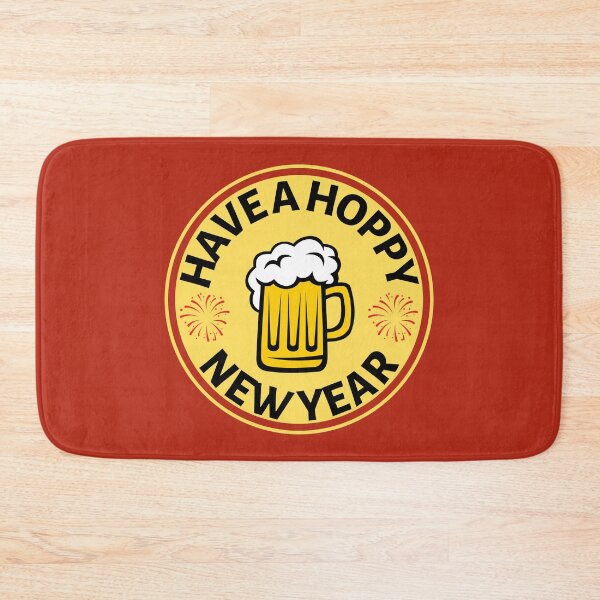 Item preview, Have a Hoppy New Year (Yellow) - Funny New Year Beer Puns - Gift for Beer Lovers who like alcohol jokes designed and sold by CaitU.