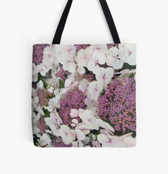 Pink flowers everywhere All Over Print Tote Bag