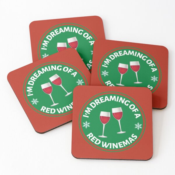 Item preview, Im Dreaming of a Red Winemas (Green) - Funny Red Wine Puns - Christmas Gift for Wine Lovers who like alcoholic jokes designed and sold by CaitU.
