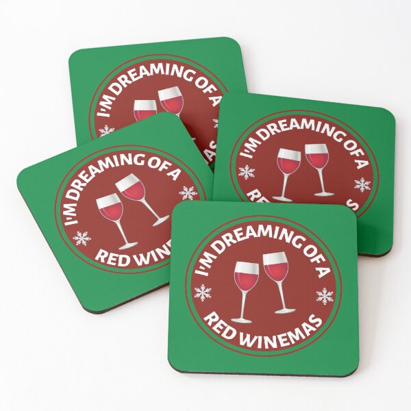 Item preview, Im Dreaming of a Red Winemas (Red) - Funny Red Wine Puns - Christmas Gift for Wine Lovers who like alcoholic jokes designed and sold by CaitU.
