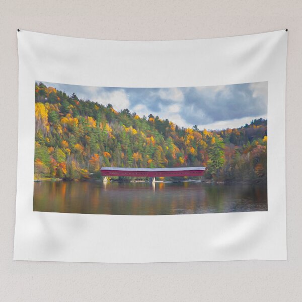 Item preview, Wakefield Covered Bridge in Autumn designed and sold by James Cumming.