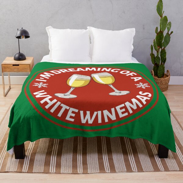 Item preview, Im Dreaming of a White Winemas (Red) - Funny White Wine Puns - Christmas Gift for Wine Lovers who like alcoholic jokes designed and sold by CaitU.