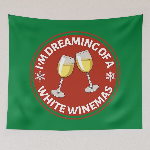 Item preview, Im Dreaming of a White Winemas (Red) - Funny White Wine Puns - Christmas Gift for Wine Lovers who like alcoholic jokes designed and sold by CaitU.