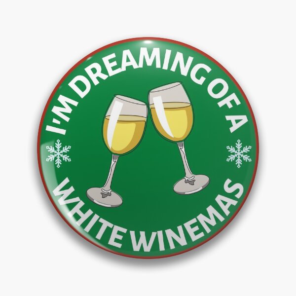 Item preview, Im Dreaming of a White Winemas (Green) - Funny White Wine Puns - Christmas Gift for Wine Lovers who like alcoholic jokes designed and sold by CaitU.