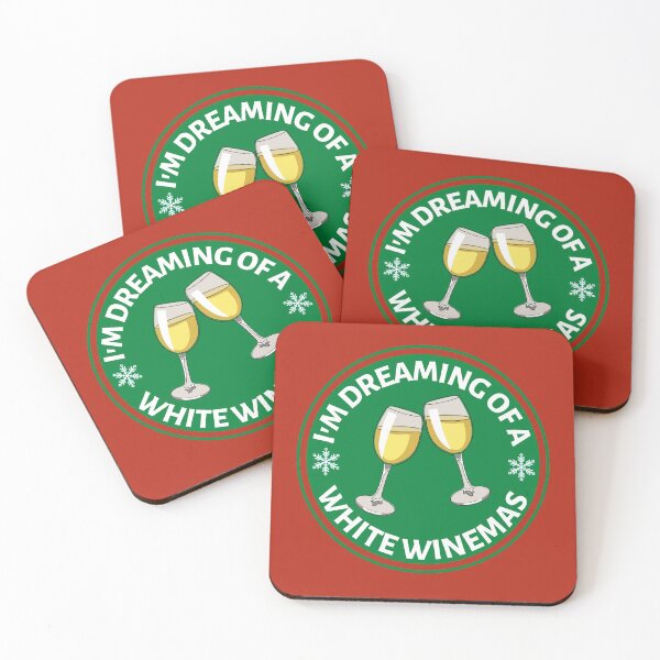 Item preview, Im Dreaming of a White Winemas (Green) - Funny White Wine Puns - Christmas Gift for Wine Lovers who like alcoholic jokes designed and sold by CaitU.