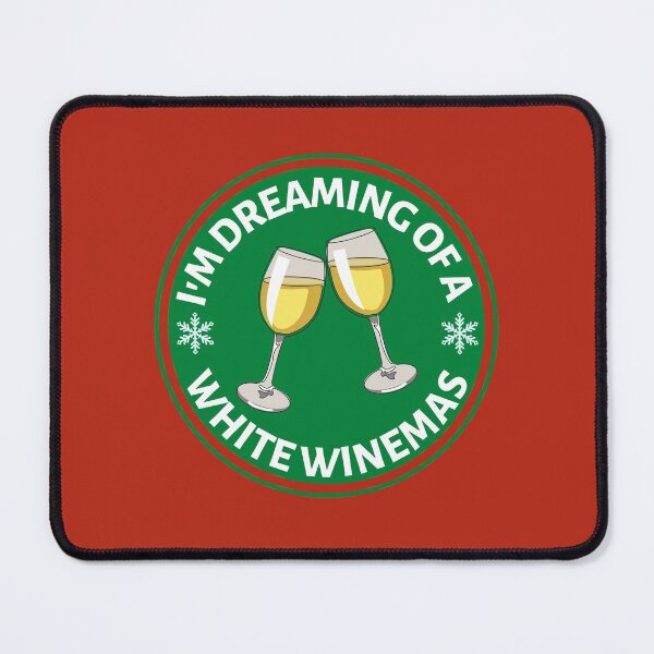 Item preview, Im Dreaming of a White Winemas (Green) - Funny White Wine Puns - Christmas Gift for Wine Lovers who like alcoholic jokes designed and sold by CaitU.