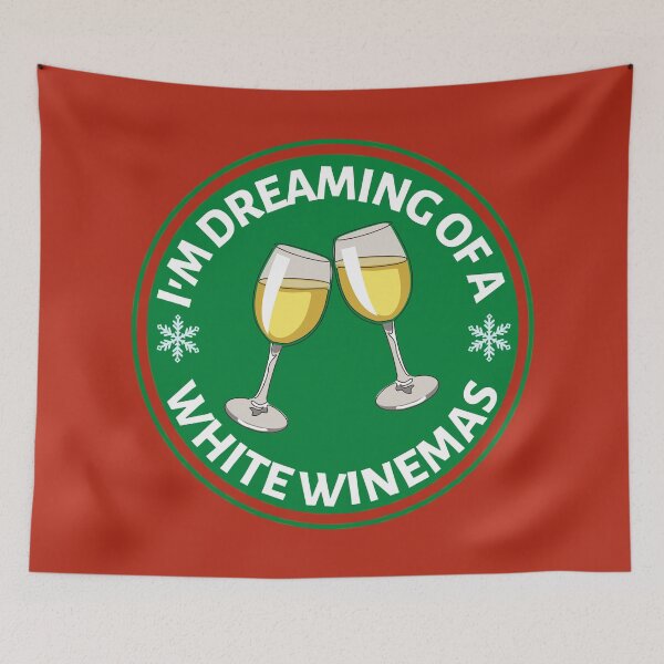 Item preview, Im Dreaming of a White Winemas (Green) - Funny White Wine Puns - Christmas Gift for Wine Lovers who like alcoholic jokes designed and sold by CaitU.