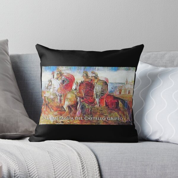 The Battle of Castello Grifeo Throw Pillow