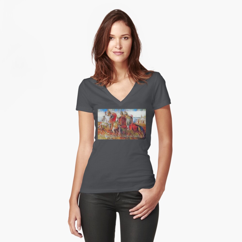 Item preview, Fitted V-Neck T-Shirt designed and sold by EyeMagined.