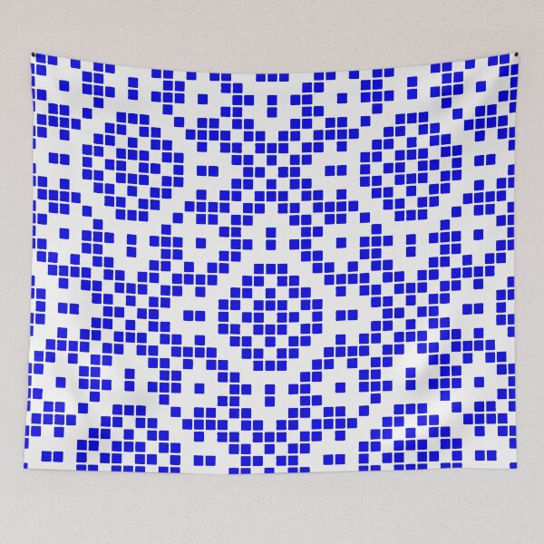 Item preview, Grid Paper White Geometric Pattern Vector Art Blue Accent designed and sold by taiche.