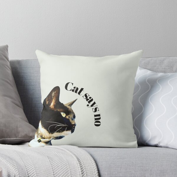 Item preview, Cat Says No Black White designed and sold by DonneeCreations.