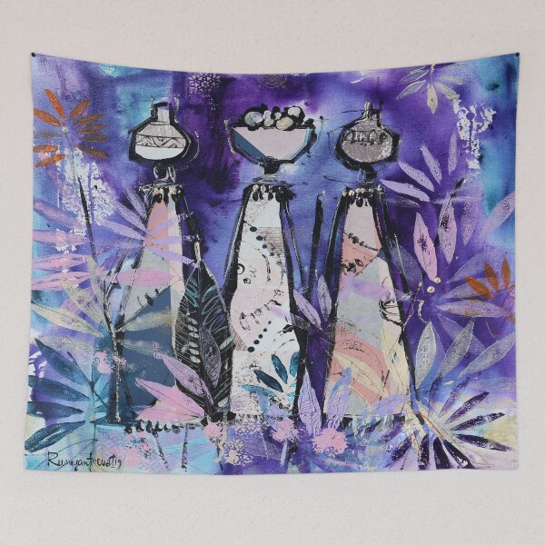 Item preview, African Tribal Women Pink Purple designed and sold by Artbyirina.