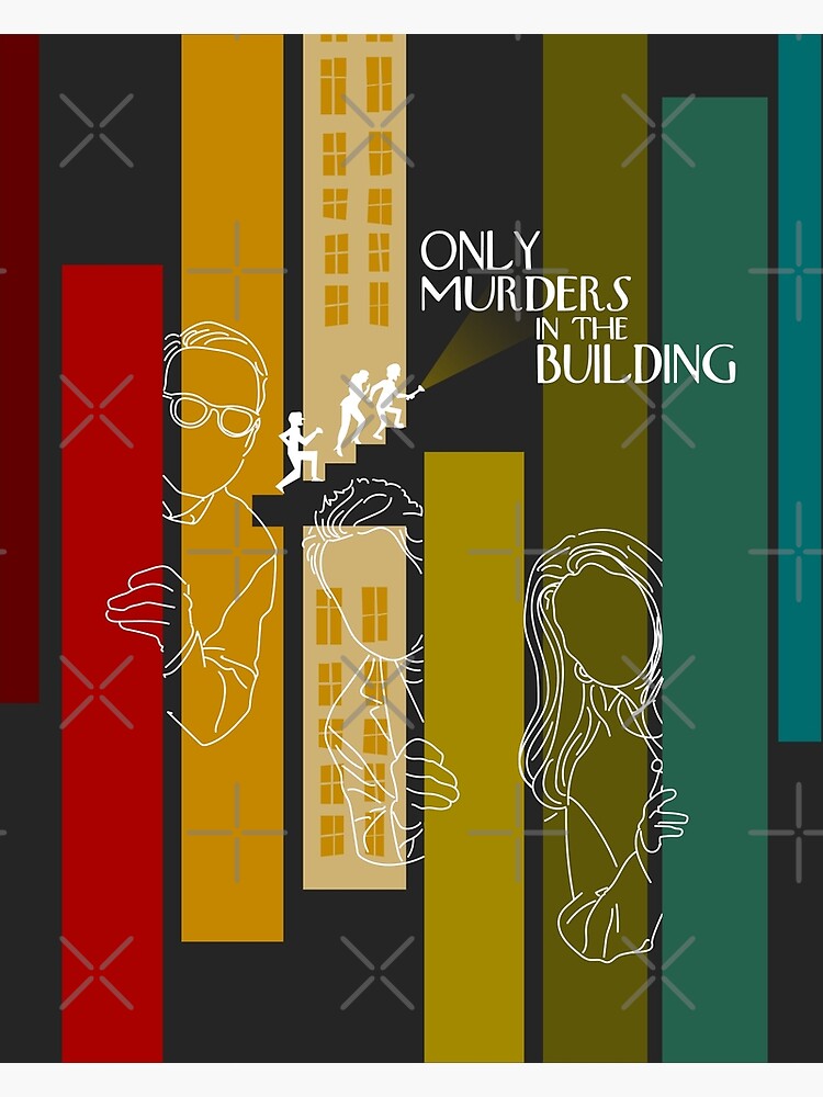 "only murders in the building lineart poster" Art Print for Sale by Pinu92 Redbubble