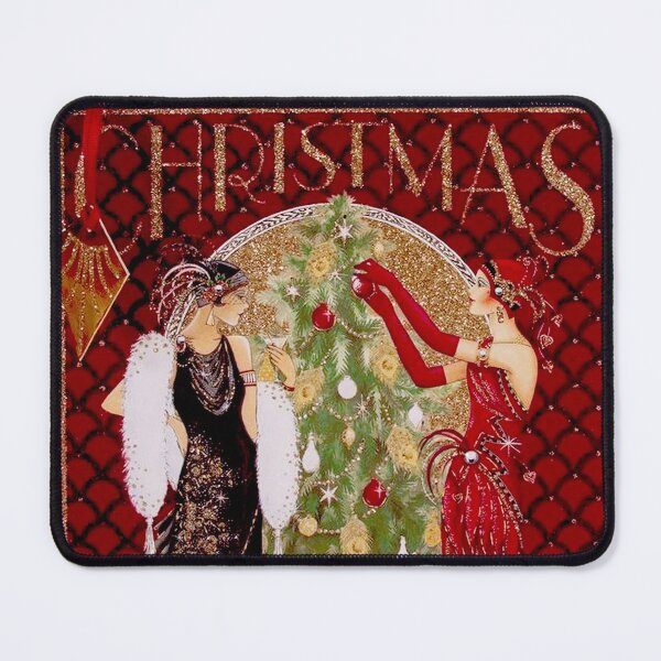 Item preview, FLAPPERS : Vintage Decorating A Christmas Tree Print designed and sold by posterbobs.