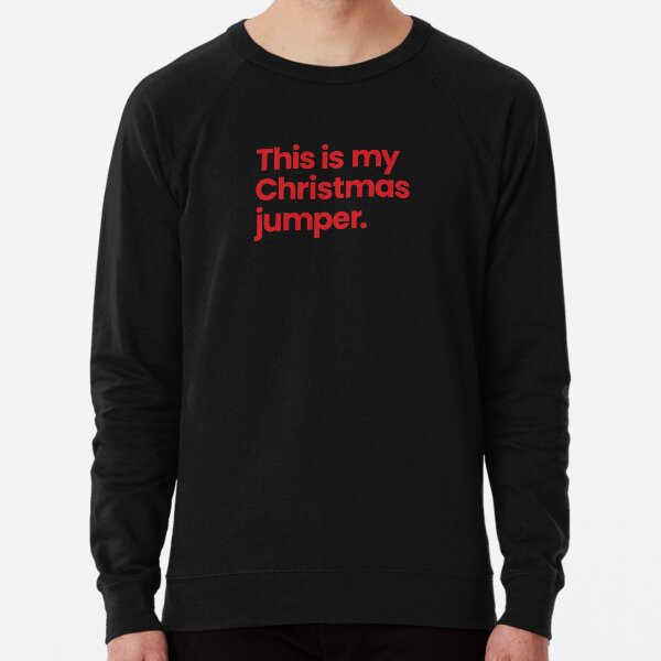 This is my Christmas jumper red on black